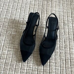 H&M Elegant Black Slingback Heels